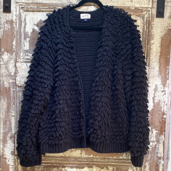 Universal Thread Black Knit Sweater cardigan, Size XL - Picture 1 of 6
